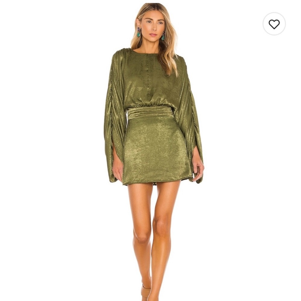 House of Harlow 1960 Olive Green Mini Dress size Medium
